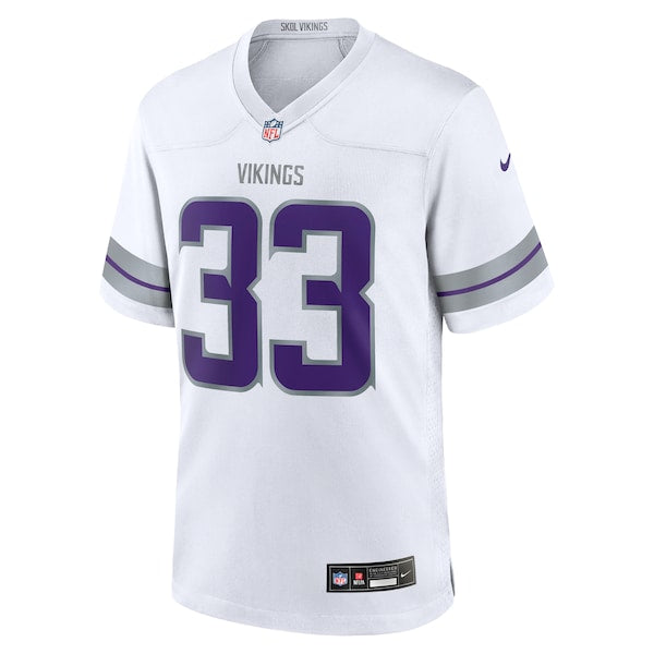 Aaron Jones Minnesota Vikings Nike Alternate Game Player Jersey - White - Image 2