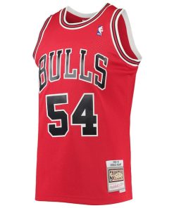 Alternative view of Horace Grant Chicago Bulls 1990/91 Throwback Dark Swingman Jersey - Red