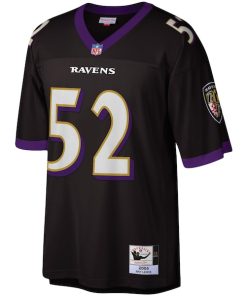 Alternative view of Men's  Ray Lewis Black Baltimore Ravens Legacy Replica Jersey