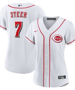 Spencer Steer Cincinnati Reds Nike Women's Home Replica Jersey - White
