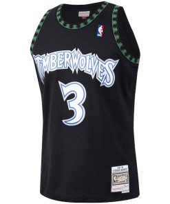 Alternative view of Stephon Marbury Minnesota Timberwolves 1997/98 Hardwood Classics Swingman Jersey - Black