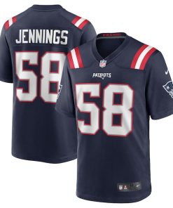 Anfernee Jennings New England Patriots Nike Team Game Jersey - Navy