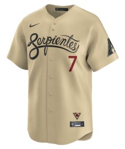 Alternative view of Corbin Carroll  Arizona Diamondbacks Nike City Connect Limited Player Jersey - Sand