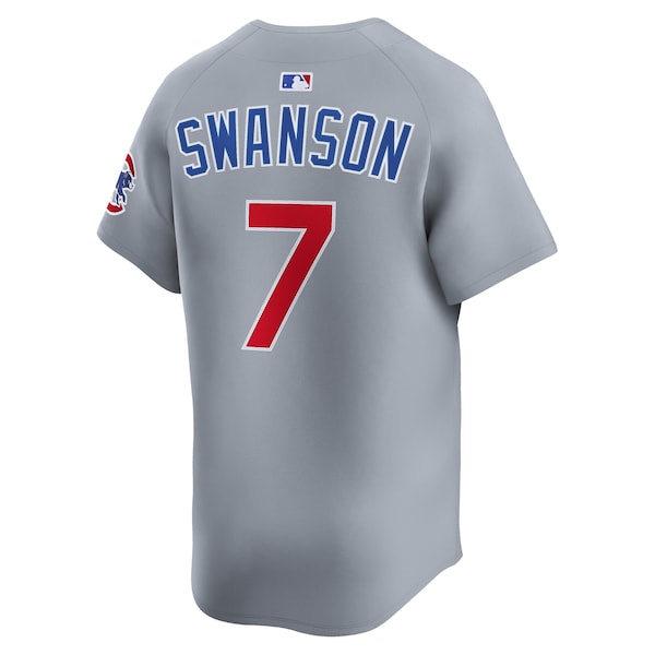 Dansby Swanson Chicago Cubs Nike Road Limited Player Jersey - Gray - Image 3