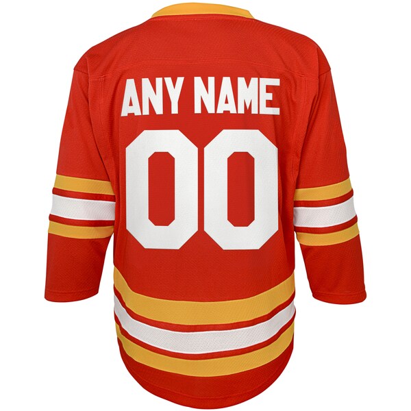 Calgary Flames Preschool Team Home Replica Custom Jersey - Red - Image 3