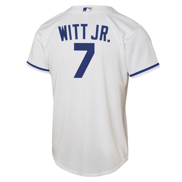 Bobby Witt Jr. Kansas City Royals Nike Youth Home Replica Player Jersey - White - Image 3