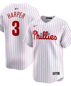 Alternative view of Bryce Harper Philadelphia Phillies Nike Away Limited Player Jersey - Gray/White