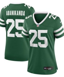Israel Abanikanda New York Jets Nike Women's Team Game Jersey - Legacy Green