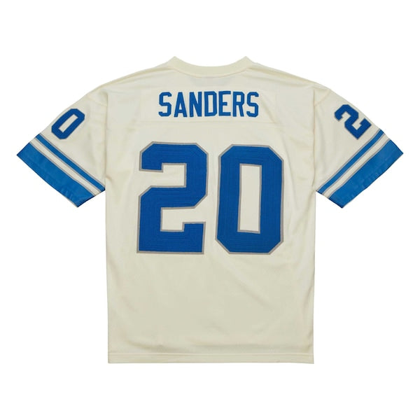 Barry Sanders Detroit Lions Chainstitch Legacy Jersey - Cream - Image 3