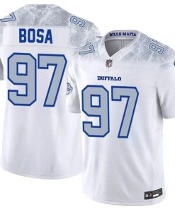 Nick Bosa Buffalo Bills Nike 2025 RIVALRIES Vapor F.U.S.E Limited Jersey - White