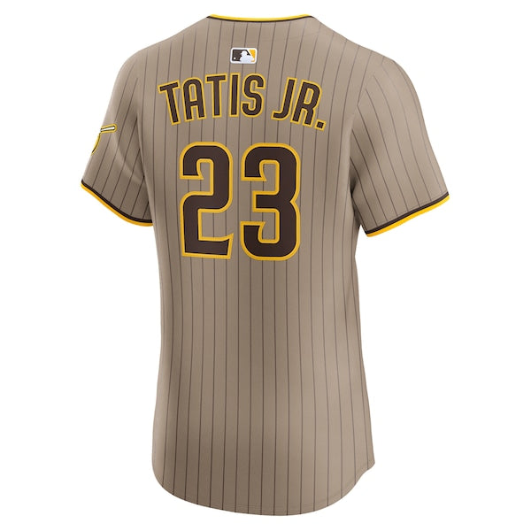 Fernando Tatis Jr. San Diego Padres Nike Alternate Elite Jersey - Sand/White - Image 4