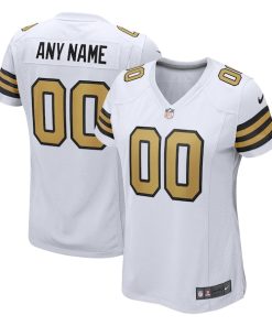 New Orleans Saints Nike Women's Alternate Custom Game Jersey - White