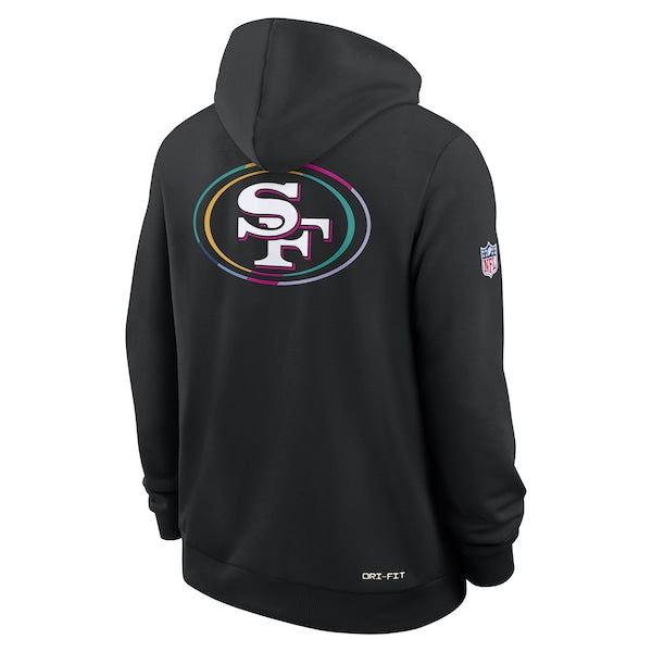 San Francisco 49ers Nike 2025 NFL Crucial Catch Sideline Standard Issue Dri-FIT Hoodie - Black - Image 3
