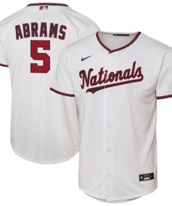 CJ Abrams Washington Nationals Nike Youth Home Replica Player Jersey - White