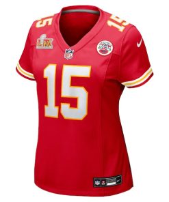 Alternative view of Patrick Mahomes Kansas City Chiefs Nike Women's Super Bowl LIX Game Jersey - Red