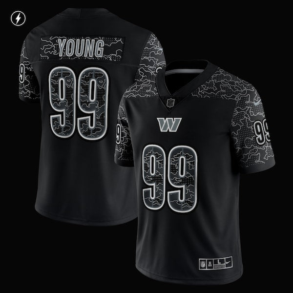 Chase Young Washington Commanders Nike RFLCTV Limited Jersey - Black - Image 3