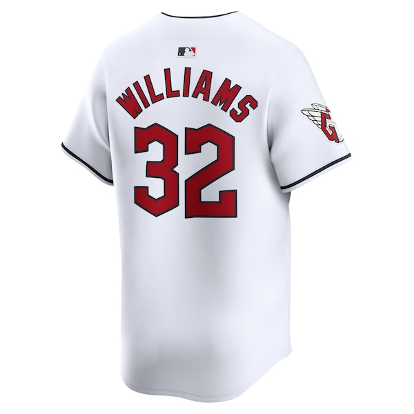 Gavin Williams Cleveland Guardians Nike Home Limited Player Jersey - White - Image 3