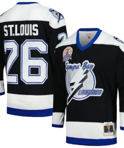 Martin St. Louis Tampa Bay Lightning 2004 Stanley Cup Champions Blue Line Player Jersey - Black