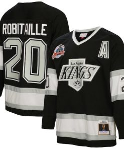 Luc Robitaille Los Angeles Kings Alternate Captain Patch 1992/93 Blue Line Player Jersey - Black