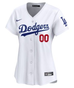 Alternative view of Los Angeles Dodgers Nike Women's Home Limited Custom Jersey - White