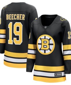 John Beecher Boston Bruins  Women's Home Breakaway Player Jersey - Black
