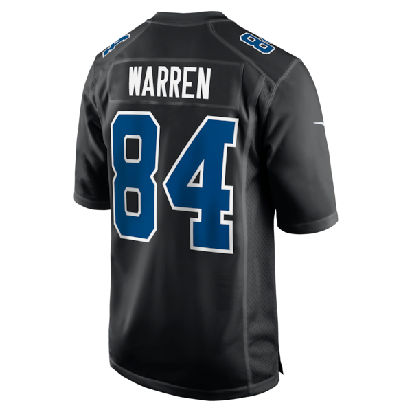Men's Nike Tyler Warren Carbon Black Indianapolis Colts Fashion Game Jersey - Black/White - Image 4