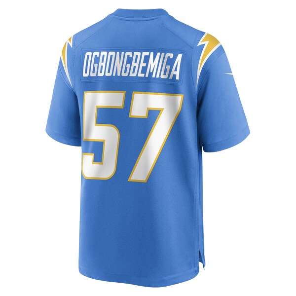 Amen Ogbongbemiga Los Angeles Chargers Nike Game Player Jersey - Powder Blue - Image 3