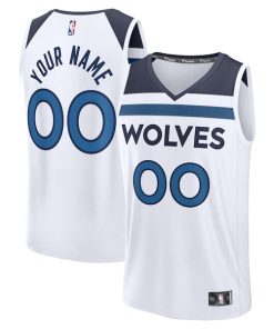 Minnesota Timberwolves  Fastbreak Custom Jersey - Association Edition - White