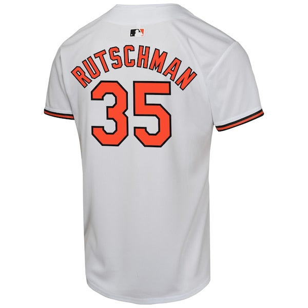 Adley Rutschman Baltimore Orioles Nike Youth Home Game Player Jersey - White - Image 3
