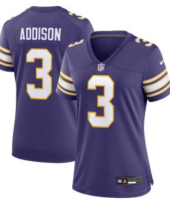Jordan Addison Minnesota Vikings Nike Women's Classic Player Game Jersey - Purple