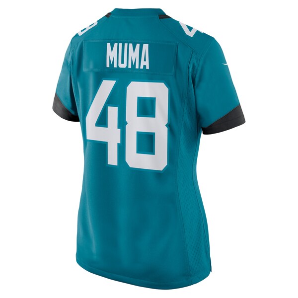 Chad Muma Jacksonville Jaguars Nike Women's Game Jersey - Teal - Image 3