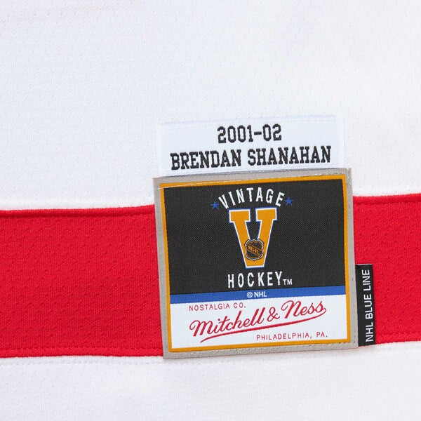Brendan Shanahan Detroit Red Wings 2001/02 Alternate Captain Blue Line Player Jersey - White - Image 6