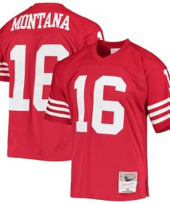 Alternative view of Joe Montana San Francisco 49ers Legacy Replica Jersey - Scarlet/White