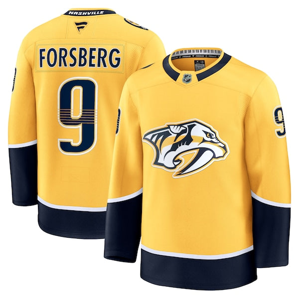 Filip Forsberg Nashville Predators Home Premium Jersey - Gold