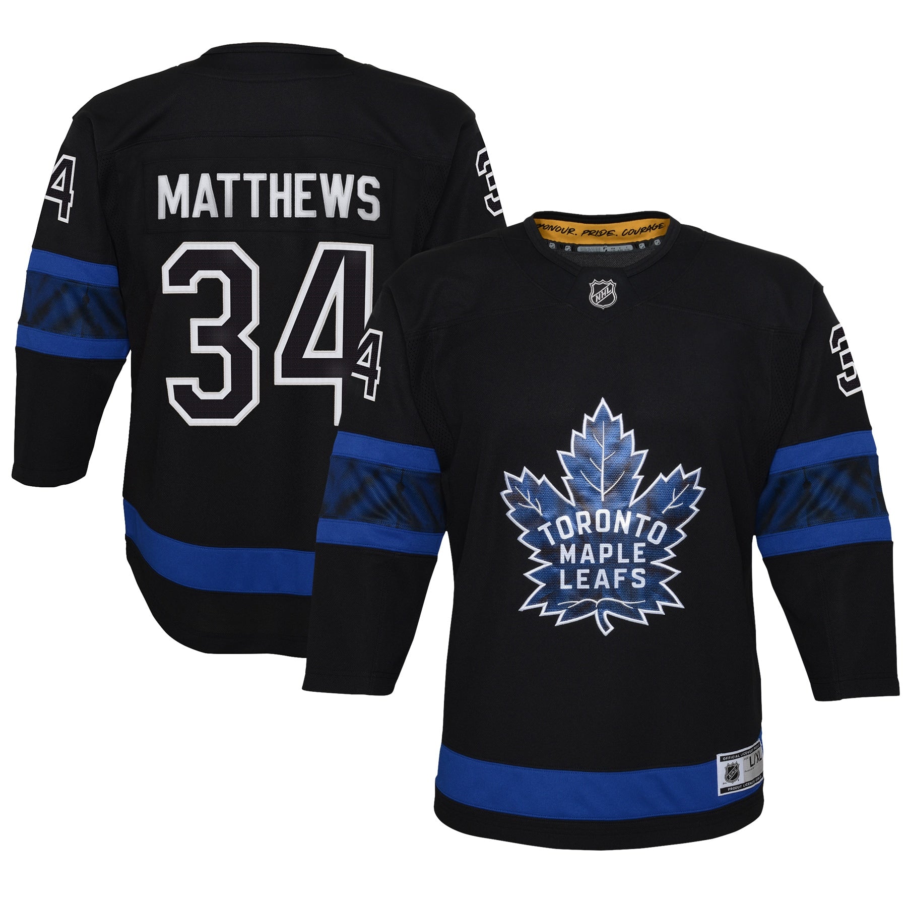 Auston Matthews Toronto Maple Leafs Youth Home Premier Player Jersey - Blue/Black - Image 2