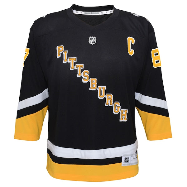 Sidney Crosby Pittsburgh Penguins Youth 2021/22 Alternate Replica Player Jersey - Black - Image 2