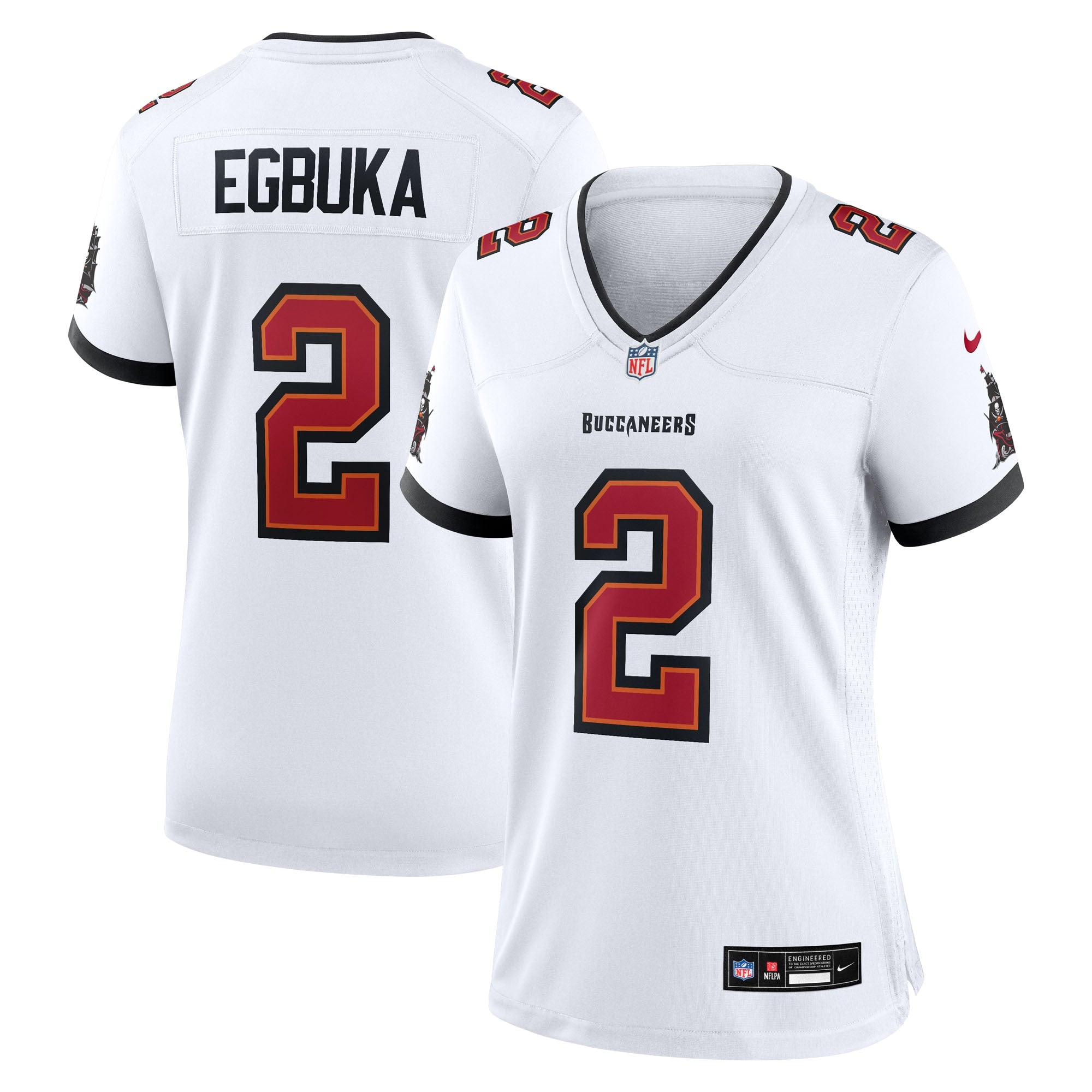 Emeka Egbuka Tampa Bay Buccaneers Nike Women's Alternate 2 Game Jersey - Creamsicle/White/Red - Image 7