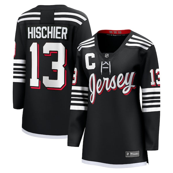 Nico Hischier New Jersey Devils Women's Alternate Premier Breakaway Player Jersey - Black