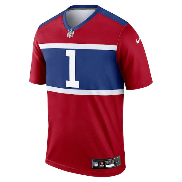 Malik Nabers New York Giants Nike Alternate Legend Player Performance Top - Red - Image 2