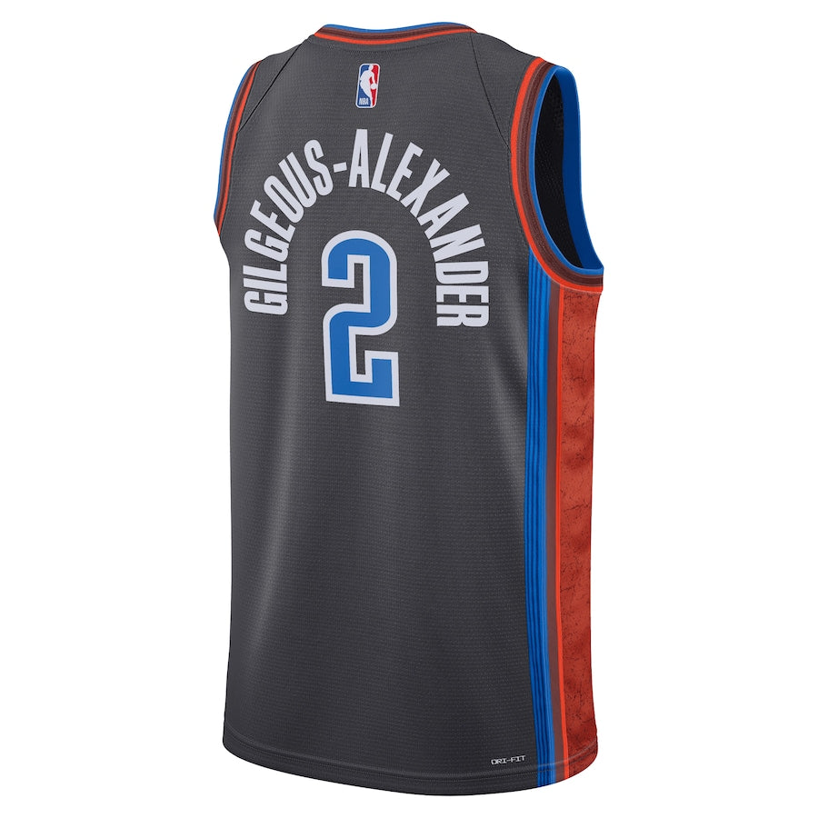 Shai Gilgeous-Alexander Oklahoma City Thunder Nike Unisex Swingman Jersey - Icon Edition - Gray - Image 3