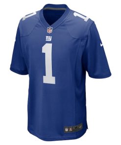 Alternative view of Malik Nabers New York Giants Nike 2024 NFL Draft First Round Pick Player Game Jersey - Royal