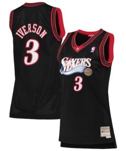 Allen Iverson Philadelphia 76ers Women's 2000/01 Hardwood Classics Swingman Jersey - Black
