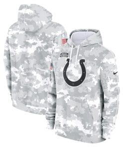 Indianapolis Colts Nike 2024 Salute to Service Club Fleece Pullover Hoodie - Arctic Camo