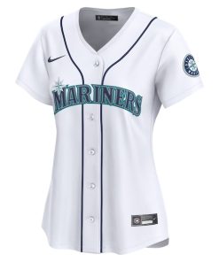 Alternative view of Women's Seattle Mariners Nike White Home Limited Custom Jersey