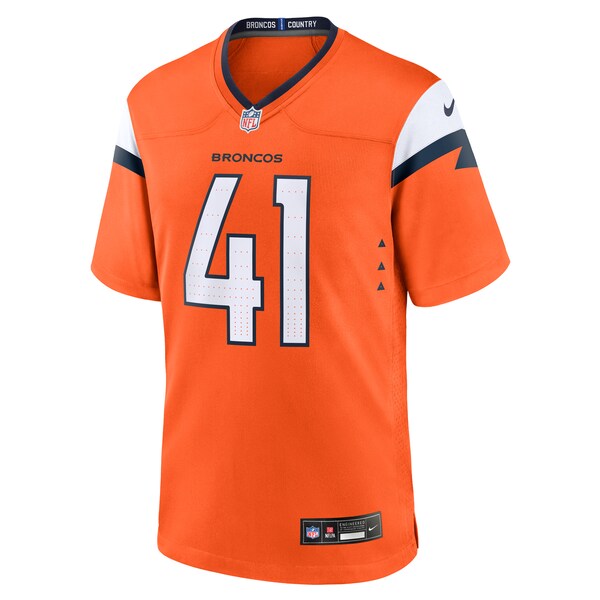 Drew Sanders Denver Broncos Nike Team Game Jersey - Orange - Image 4