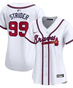 Spencer Strider Atlanta Braves Nike Women's  Home Limited Player Jersey - White