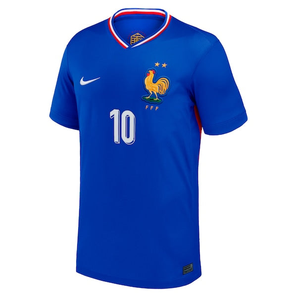 Kylian Mbappe France National Team Nike 2024 Home Replica Jersey - Blue/White - Image 3