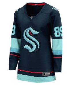 Alternative view of Frederick Gaudreau Seattle Kraken  Women's Home Breakaway Jersey - Deep Sea Blue