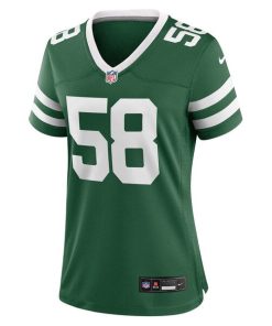 Alternative view of Eric Watts New York Jets Nike Women's Team Game Jersey - Legacy Green
