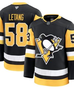 Alternative view of Kris Letang Pittsburgh Penguins  Home Premium Jersey - Black